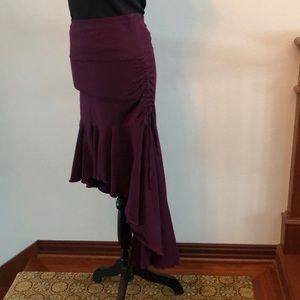 Melodia Burgandy Wine Dance Skirt (S)
